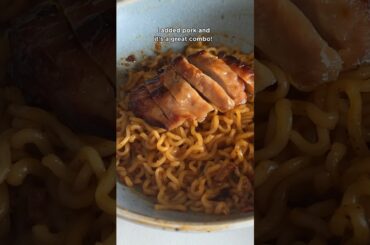 My kind of Garlic chili oil ramen #spicynoodles #grilledpork #shorts #recipes