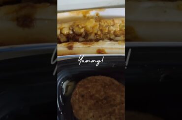 My Mon bought us both a chili cheese coney and burger and Jr a burger.