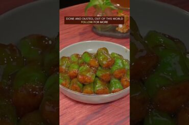 EASY MEAT-STUFFED GREEN PEPPER RECIPE #recipe #chinesefood #cooking #pepper #shorts #foodlover