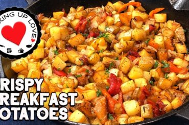 Breakfast Potatoes With Onions And Peppers | Crispy Breakfast Potatoes Recipe | Brunch Food