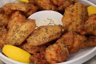 Easy Lemon Pepper Wings Recipe| How To Make Lemon Pepper Chicken Wings