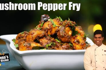 Mushroom Pepper Fry Recipe in Tamil | Mushroom Recipes | CDK #457 | Chef Deena's Kitchen