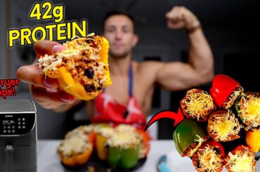 High Protein Stuffed Peppers Recipe! Anabolic Low Calorie, Easy Meal Prep