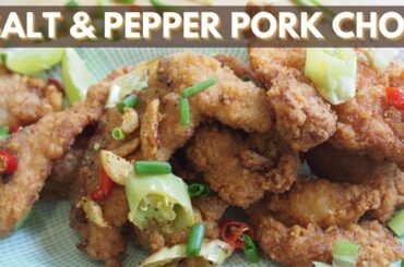 JUICY CRUNCHY Salt Pepper Pork Chops Recipe | Wally Cooks Everything