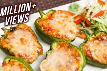 Stuffed Capsicum - Easy To Make Homemade Starter / Party Appetizer Recipe By Ruchi Bharani