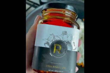 Fried egg with rice and chili powder