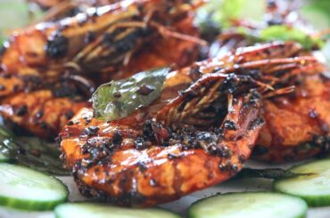 Singapore Black Pepper Prawn Recipe | Resep Udang Lada Hitam