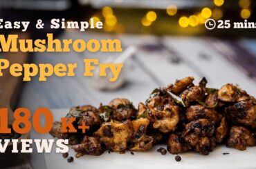 Mushroom Pepper Fry Recipe | Crispy Mushroom Salt & Pepper Dry | Mushroom Recipes