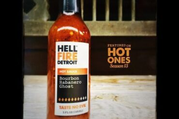 Sauce Review #37 (Hell Fire Detroit) BOURBON HABANERO GHOST Hot Sauce Review featured on hot ones