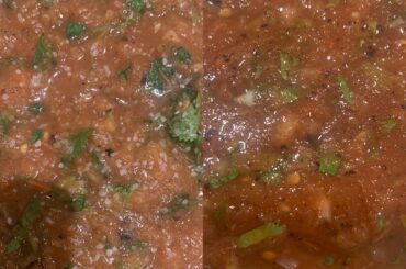I tried to replicate my favorite restaurant’s salsa, thanks to you all it came out looking pretty similar and tasted awesome too! Thanks salsa snobs!