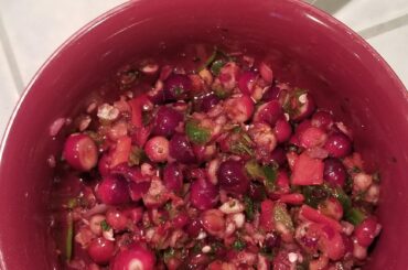 Cranberry Salsa (this year with carolina reapers for my SIL who cam handle high heat)