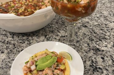 Homemade ceviche just the way I remember from childhood.