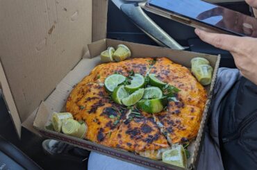 Not sure how my ancestors would feel about this beef birria quesadilla pizza, but it was delicious.