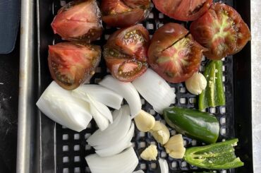 Made roasted molcajete salsa today