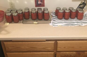3 batches of salsa canned by me and my mom yesterday