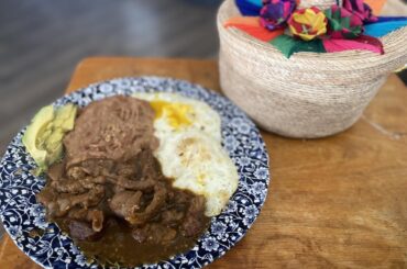 huevos, frijoles and chile con carne