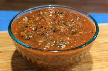 Salsa Tatemada - Fire Roasted Red Salsa (*in a broiler)