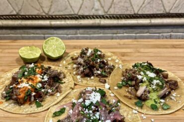 Last nights carnitas tacos with some homemade salsas and pickled red onion