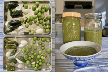 I made salsa verde for the first time with tomatillos from my garden