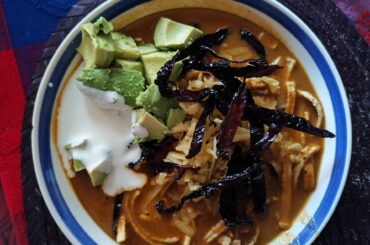 Sopa de tortilla.