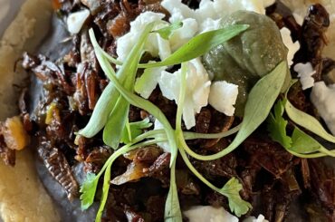 [I ate] Sopes de Chapulinas - repost from r/food