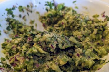Chunky texture avocado tomatillo salsa