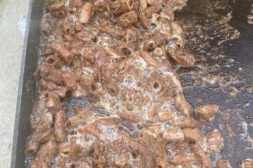 Crispy Tripas on flattop girdle!