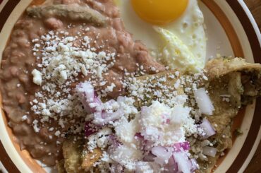 First time making chilaquiles from scratch.