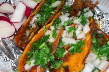 This is my favorite thing to make, Quesabirria! It’s full of meat, I just like a lot of cilantro and onions.