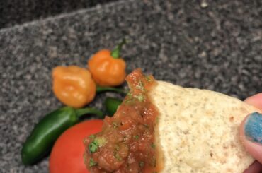 Spicy habanero salsa!