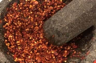 Chile japones and garlic for my refried beans for my tamales. Merry xmus!!