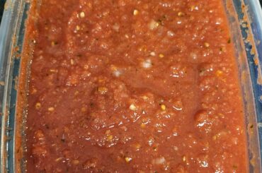 Salsa I made has the heat I love and the flavor is almost there. A little less tomato flavor and a little more herb should do the trick.