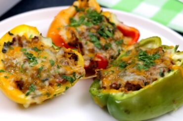 Quick and Easy Stuffed Bell Peppers Rice and Beef - Dinner Recipes