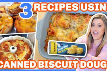 3 INCREDIBLE Recipes Using Canned BISCUIT DOUGH | Quick And Easy Biscuit Dough Recipes