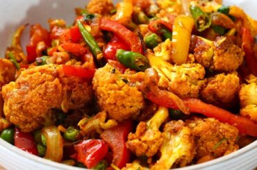 ROASTED CAULIFLOWER PEPPER FRY | EASY & DELICIOUS CAULIFLOWER RECIPE