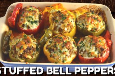 How to Make Stuffed Bell Peppers with Beef & Rice | Easy Classic Recipe