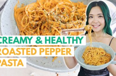 CREAMY ROASTED PEPPER PASTA RECIPE (Vegan & SUPER EASY!) / Cook With Me