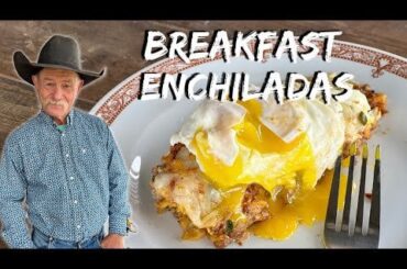 Cheesy Enchiladas Stuffed with Sausage and Scrambled Eggs