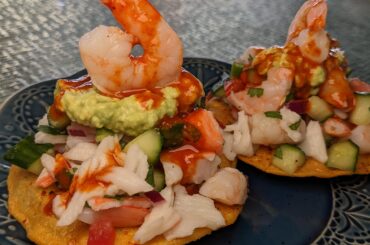 Tostada's de Camarones