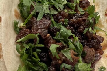 Tacos de chicharron (ribeye)