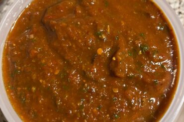 greetings from Tbilisi, Georgia! A ranchero salsa I made with the ingredients I can find here