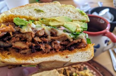 Dreaming of this torta al pastor I had a few months back....