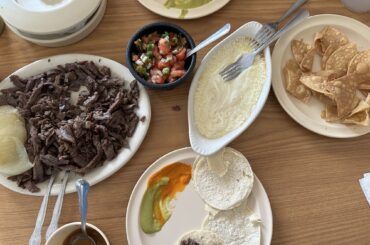 RGV Fajita botana with Queso Flameado