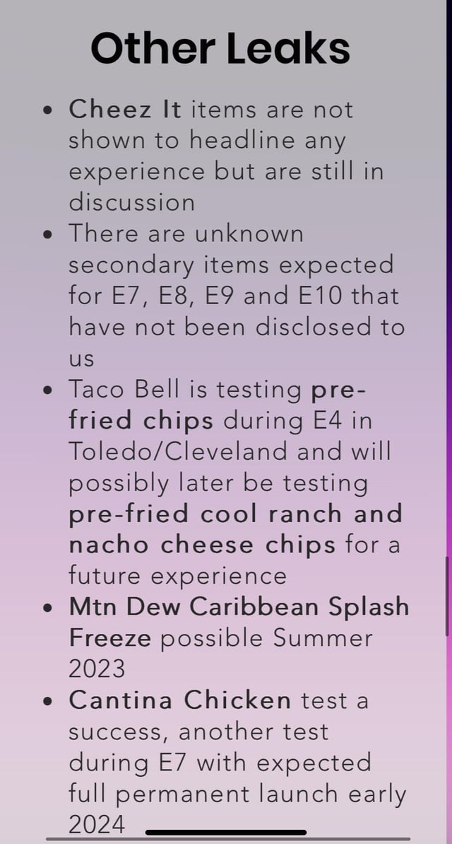Updated 2023 Taco Bell Leaks - Chili Chili