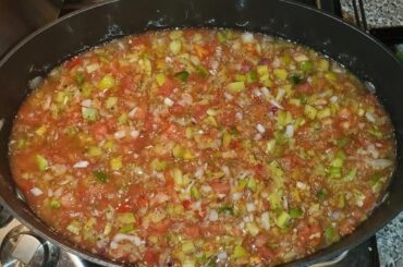 homemade salsa with all homegrown veggies!