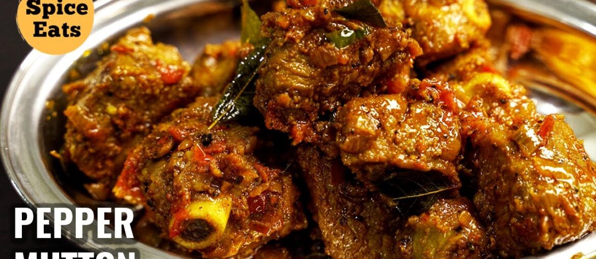 PEPPER MUTTON MASALA | MUTTON PEPPER FRY | SPICY MUTTON FRY RECIPE