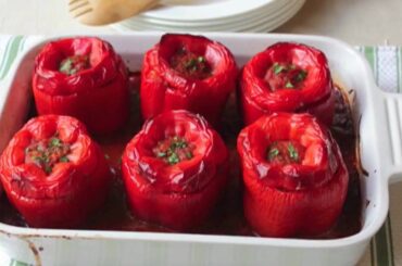 Food Wishes Recipes - How to Make Stuffed Peppers - Beef and Rice Stuffed Peppers Recipe