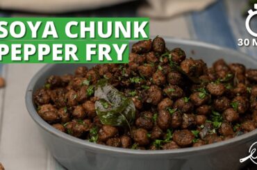 Soya Chunk Pepper Fry Recipe | Easy Mealmaker Soya Fry Starter  | Cookd