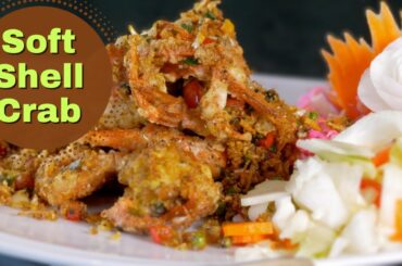 Soft Shell Crab with Garlic & Pepper Recipe, Authentic Thai food Krabi Thailand