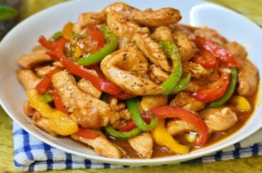 STIR FRY CHICKEN AND PEPPER RECIPE #chickenandstirfrypepper
